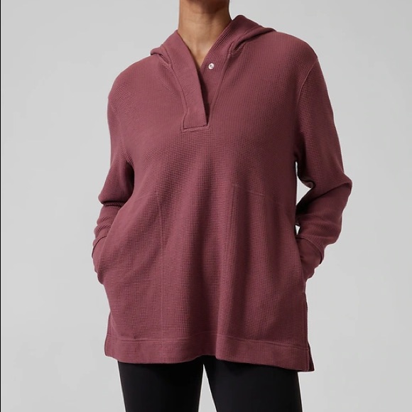 Athleta Coaster Luxe Waffle Hoodie